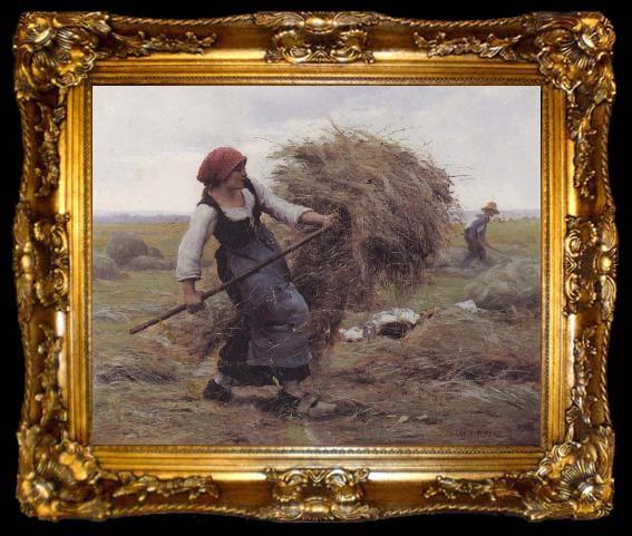 framed  Julien  Dupre The Hay Gatherer, ta009-2